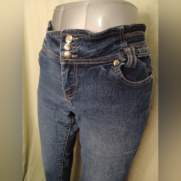 🍒 Bob Mid-rise Blue Skinny Jeans - Picture 4 of 10